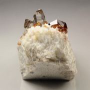 gem GARNET var. SPESSARTINE, QUARTZ