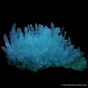 Aragonite on Cuprian Adamite