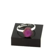 Silver Plated raw Ruby Ring. 13.53 ct.