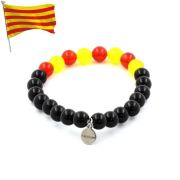 Black Agate + Yellow Agate + Red Agate Bracelet 8 mm Beads.