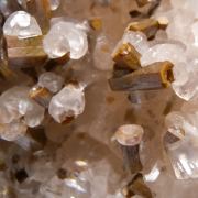 Vanadinite on Calcite