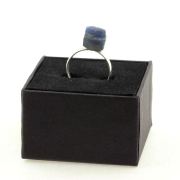 Silver Plated raw Sapphire Ring. 14.35 ct.