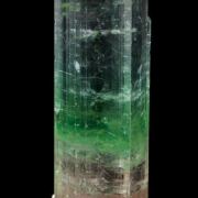 Tourmaline var. Achroite (rough and cut set)