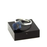 Silver Plated raw Sapphire Ring. 16.53 ct.