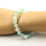 Angelite + Moonstone Bracelet 8 mm Beads.