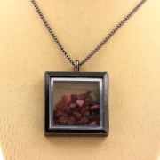 Raw multicolor Tourmaline necklace.