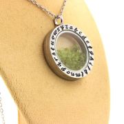 Raw Peridot necklace.