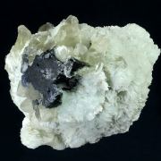 Albite ( v. Cleavlandite ) with Elbaite and Quartz