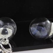 Raw Benitoite earrings.