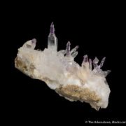 Quartz var. Amethyst with reverse scepters