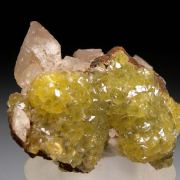 Adamite with Calcite