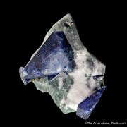 Benitoite on Natrolite