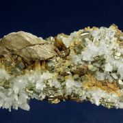 Pyrite with Quartz and Siderite