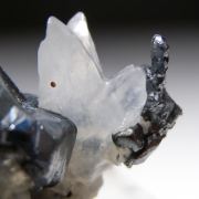 Acanthite with Calcite