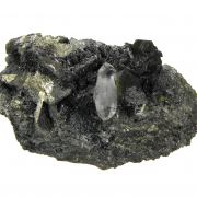 Siderite and Quartz on Pyrite (replacing Siderite) with Stannite