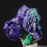 Azurite with Malachite