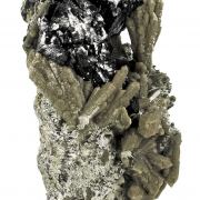 Ilvaite With Quartz Included By Hedenbergite