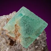 Fluorite  on Quartz