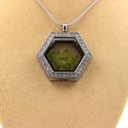 Raw Peridot necklace.