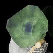 Fluorite (phantom) with Calcite