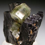 Apatite on Ferberite