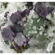 Fluorite, Calcite, Chalcopyrite, Chlorite