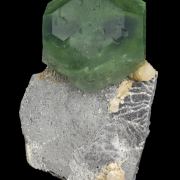 Fluorite (phantom) with Calcite