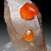 Spessartine on Quartz