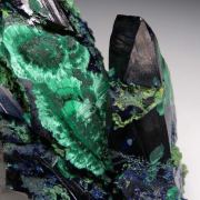 Azurite with Malachite