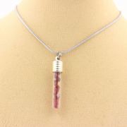 Raw Ruby necklace.