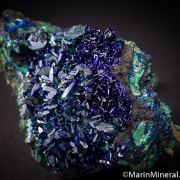 Azurite with Malachite