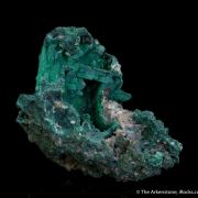 Malachite after Azurite, Cerussite