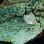 Calcite on Chrysocolla