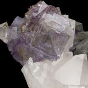 Fluorite with Quartz and Pyrite