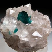 Dioptase with Quartz