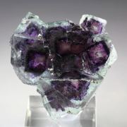 FLUORITE with PHANTOMS, PYRITE