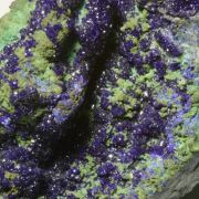 Azurite on Conichalcite(?)