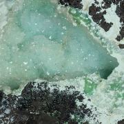 Chrysocolla covered with Quartz