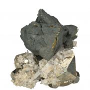 Chalcopyrite on Pyrite with Quartz and Dolomite