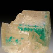 Dioptase in Calcite