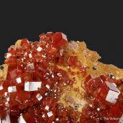 Vanadinite on Calcite (fluorescent)