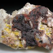 Mimetite, Malachite on Dolomite