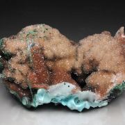 CHRYSOCOLLA pseudomorph after AZURITE, MALACHITE