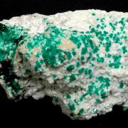 Dioptase on Smithsonite