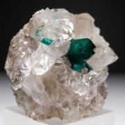 Dioptase with Quartz