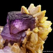 Fluorite and Calcite (both fluorescent)