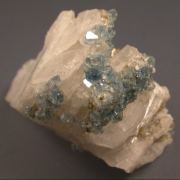 Fluorapatite & Muscovite on Albite