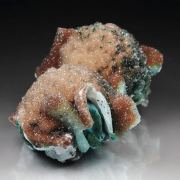 CHRYSOCOLLA pseudomorph after AZURITE, MALACHITE