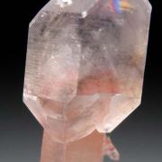 Quartz scepter with Hematite