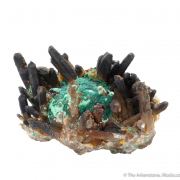 Malachite with Quartz